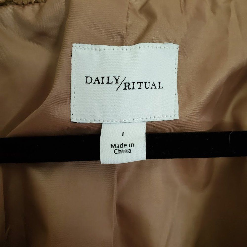 Daily Ritual‎ Oversized Teddy Brown Coat - Picture 3 of 8
